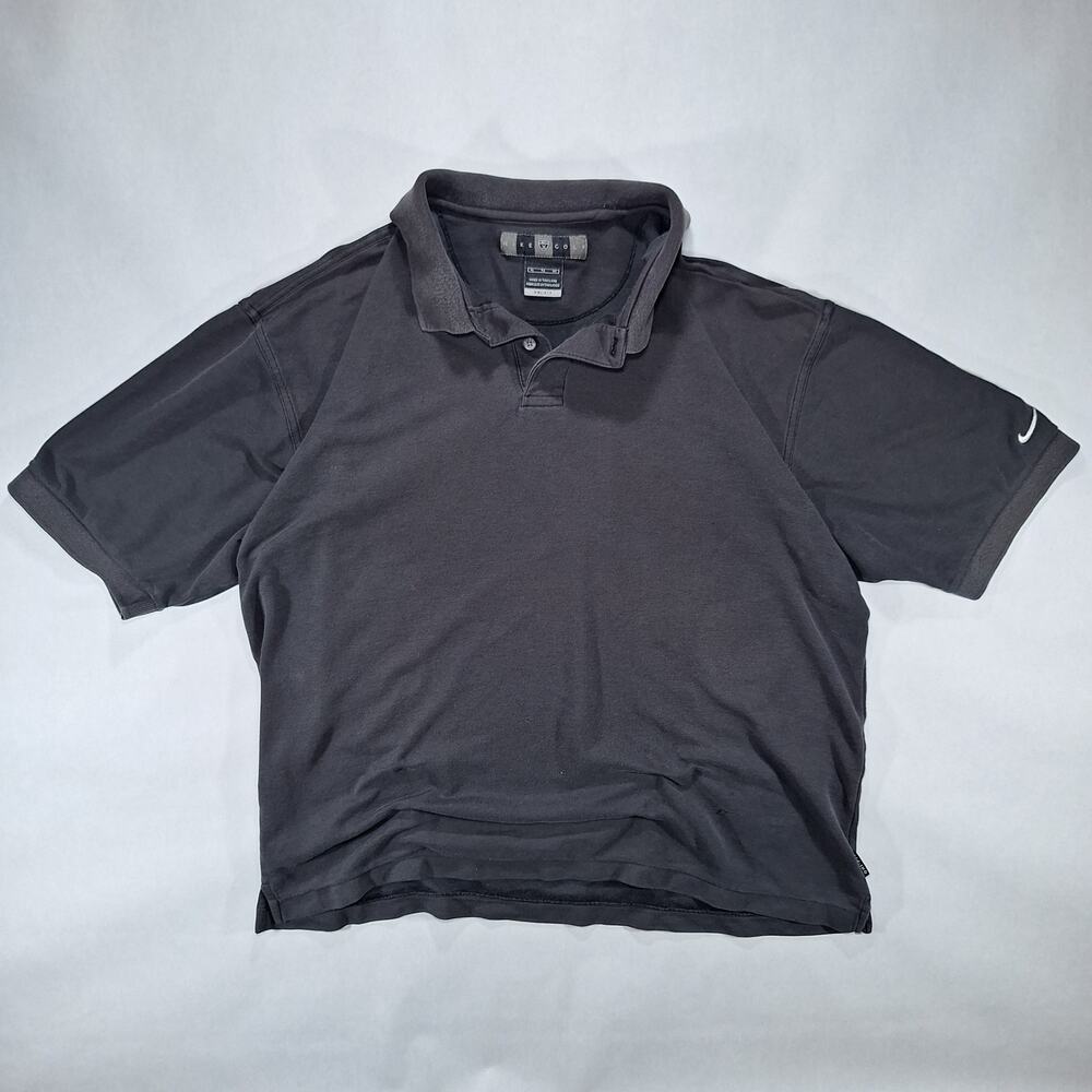 Nike Golf Polo Shirt Mens XL Black Knit Short Sleeve Dri Fit Outdoor Performance